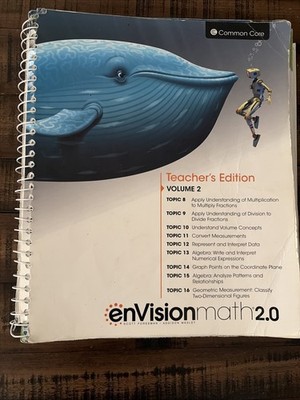 enVision Math 2.0 Grade 5 Pearson,  Hard Cover Spiral Bound 2016 Volume 2