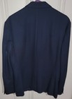 Express Navy Blue Slim Fit Photographer Blazer Polka Dot Lining with Pockets — photo 3