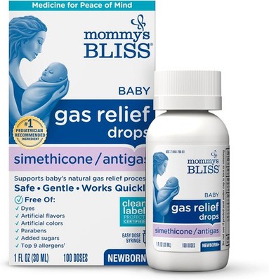 Mommy's Bliss Gas Relief Drops Bottle, Simethicone Drops for Infants, Relieves