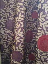 Polyester Curtains 90x48 Floral Design Eyelet Ring. VGC Used Lined. See Photos.