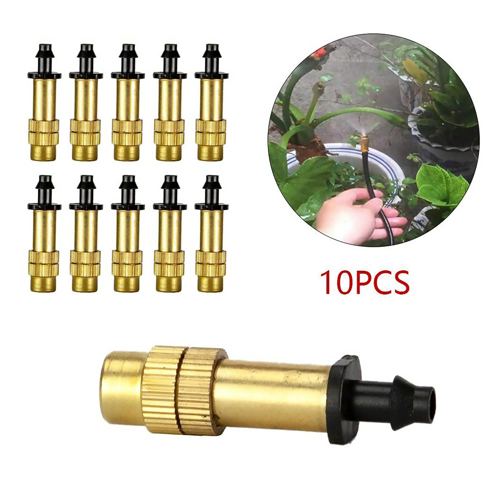 10PCS Adjustable Misting Nozzles Garden Patio Water Mister Air Accessories