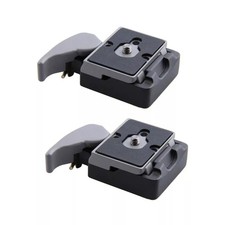 2PCS 323 Quick Release Plate Clamp Adapter Compatible with MANFROTTO 200PL-14 Ca
