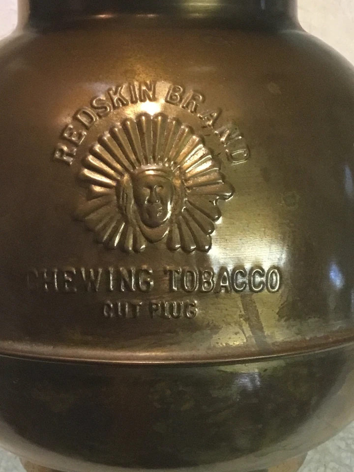 Tabaco de mascar de 10" Cuspidor marca Spittoon de latón de colección Foto 3 de 4