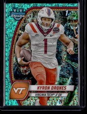 2024 Bowman University Chrome #119 Kyron Drones Aqua Mini-Diamond #/275