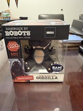 Godzilla #HANDMADE BY ROBOTS  LTD Edition BAM Exclusive Glow In Dark