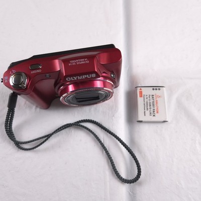 Olympus SZ-14 14MP Digital Camera 24x Zoom Red with Battery Works