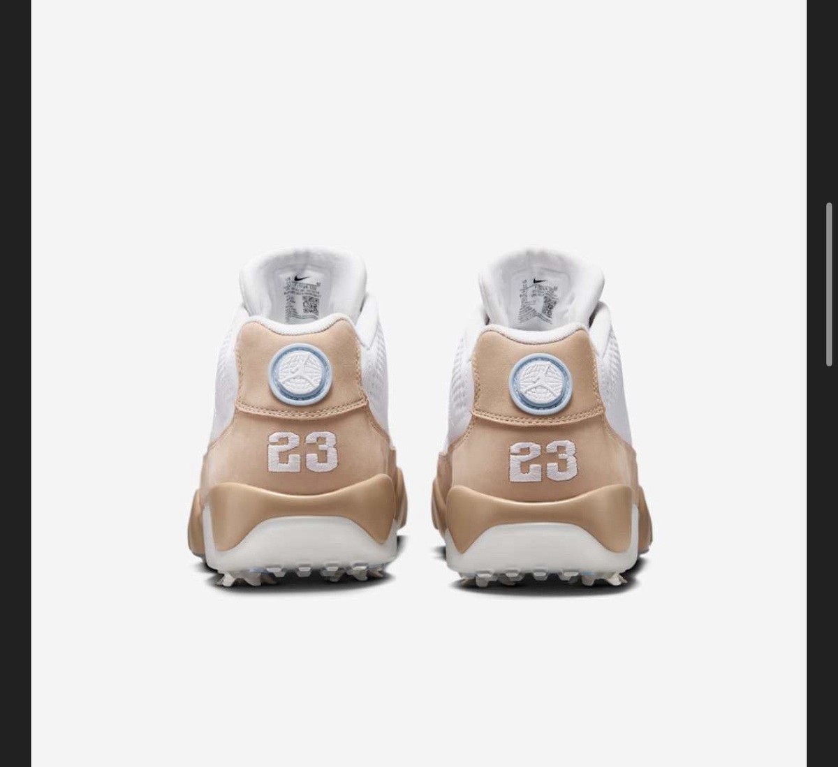 Nike Air Jordan 9 Low Golf Linen White Tan FJ5934-102 Men display picture 1