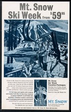 1967 Mount Mt Snow ski area Air Car tram lift...