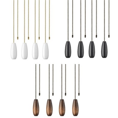 4pcs Pull Chain Extensions Decorative Switches for Ceiling Fan & Light Fixtures