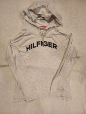 Tommy Hilfiger T-Shirt Youth Center Logo Long Sleeve Hooded L