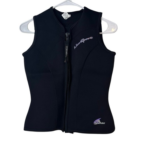 NeoSport 2.5mm Womens Neoprene Front Zip Wetsuit Vest Size 6 Watersports Diving 