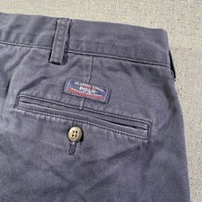 Vintage Polo Ralph Lauren Andrew Pant Classic Chino Navy Blue Mens Size 40x38