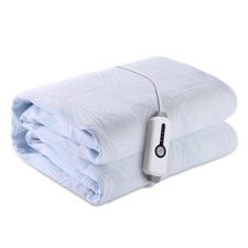 SUNNY HEAT Heated Mattress Pad Twin Size 39''x75''- 4 Heating Levels, 10-Hour...