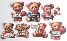 3D UPick Thank you Teacher School Bear Scrapbook Card Embellishment 3948