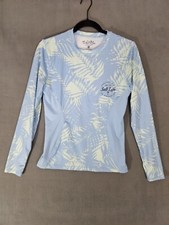 Salt Life SLX UVAPOR Shirt Wowens SML Long Sleeve Blue Fishing Surfing