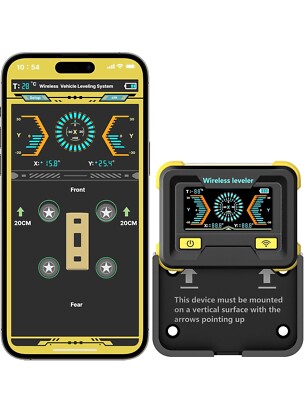 Wireless RV Leveling System Real-Time Monitoring and Adjustments Digital Leveler