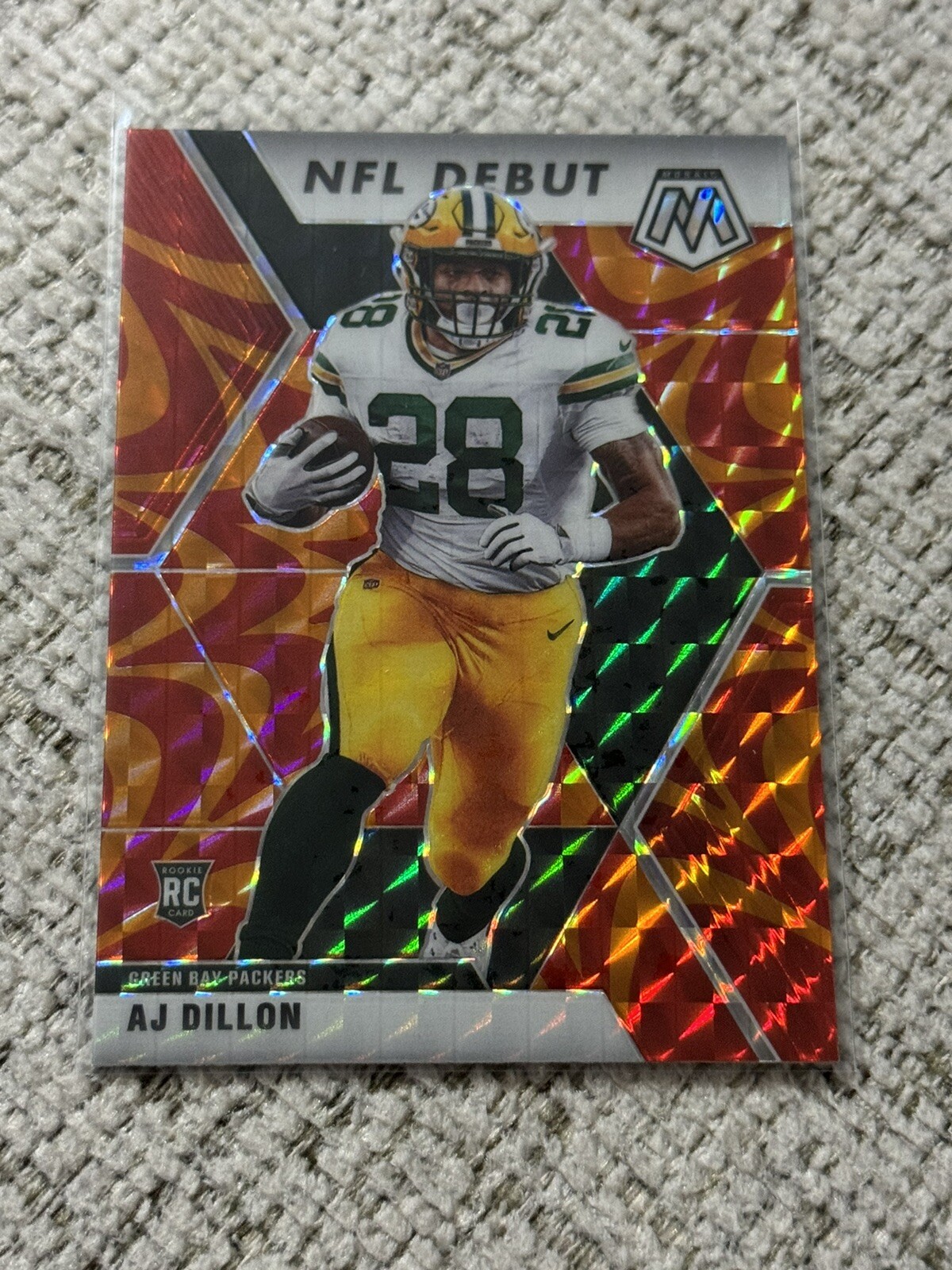 2020 AJ Dillon Panini Mosaic Orange Reactive NFL Debut Rookie RC #279