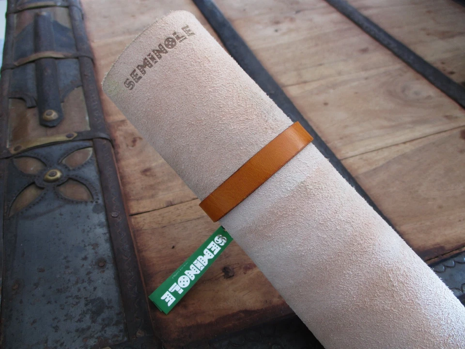 bracciale in pelle marrone polsino fatto a mano braccialetto in cuoio surfista - Immagine 2 di 4