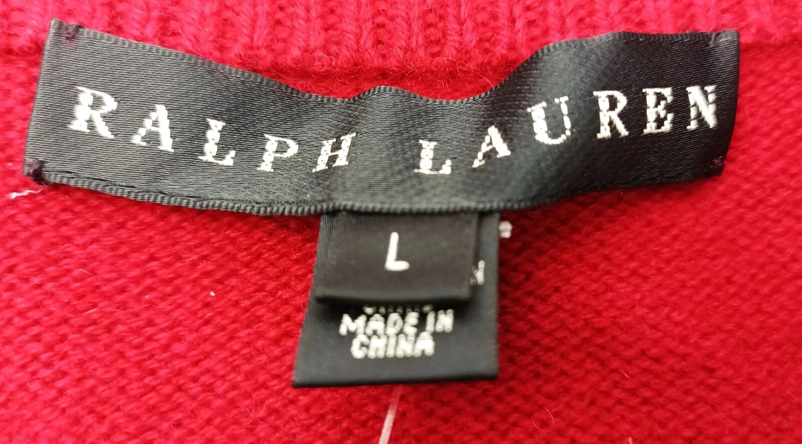 Ralph Lauren Vestito Maglione Etichetta Nera L Misto Lana Cashmere Natale San Valentino
