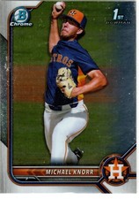 Michael Knorr Houston Astros 2022 Bowman Draft Chrome 1st Bowman