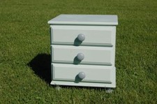 Pale Green Pine Three Drawer Chest Child's Bedroom / Toy Room Storage Unit