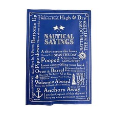 Nautical Sayings Tea Towel | 100% COTTON TEA TOWEL |70 cm x 50 cm