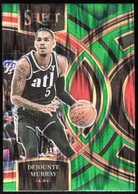 2023-24 6951E Panini Select GREEN FLASH PRIZM Dejounte Murray Atlanta Hawks #174