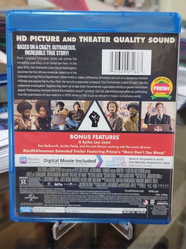 BlacKkKlansman Bluray 2018 *Y24 - Picture 2 of 3