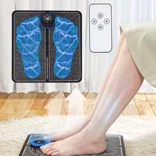 Electric Foot Massager Pad Blood Circulation Muscle Stimulator Mat Comfort Remot