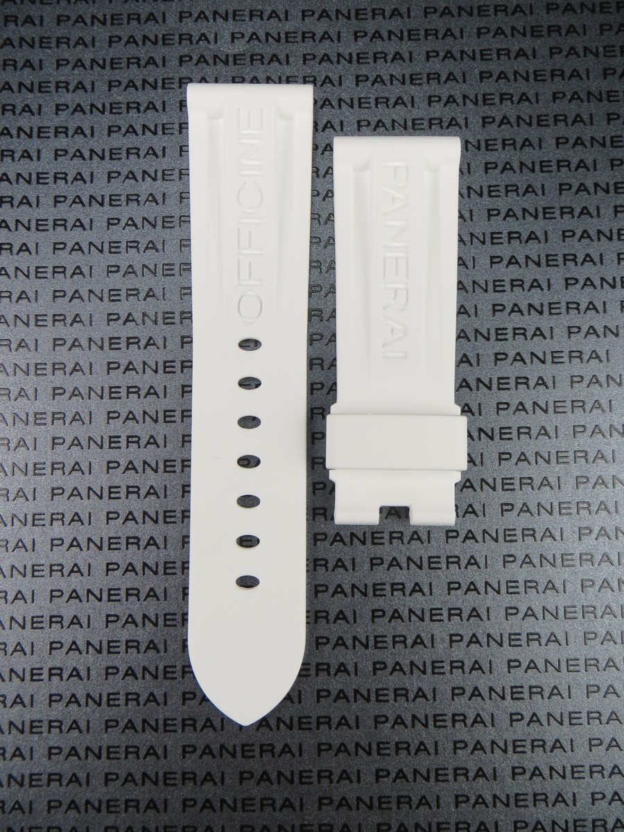㊱PANERAI  24mm-24mm ㊱PANERAI 24mm-24mm Panerai White Rubber Strap 22/18 | US