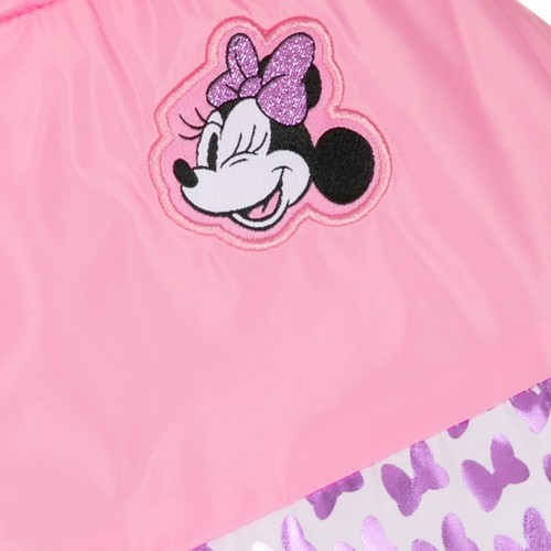 NWT Disney Store Minnie Mouse Raincoat Jacket Hood Pink Fleece Lined many SZ - Picture 3 of 5