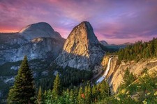 Landscape nature mountains yosemite national park Custom Gaming Mat Desk