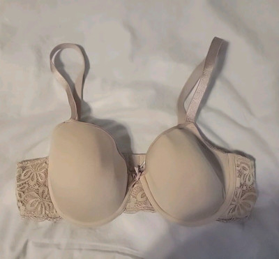 Wacoal Bra 38C Style 853166 BE All Dressed Up Lined Lace Nude Beige underwire