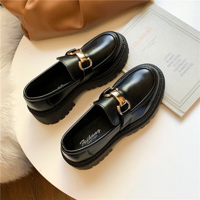 Mocassini Scarpe Basse Donna con Fibbia Davanti Tacco Basso 4 Cm Carrarmato  | eBay