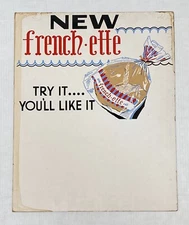Vtg French Ette Bread Roll Grocery Store Supermarket 22" Advertising Board Sign