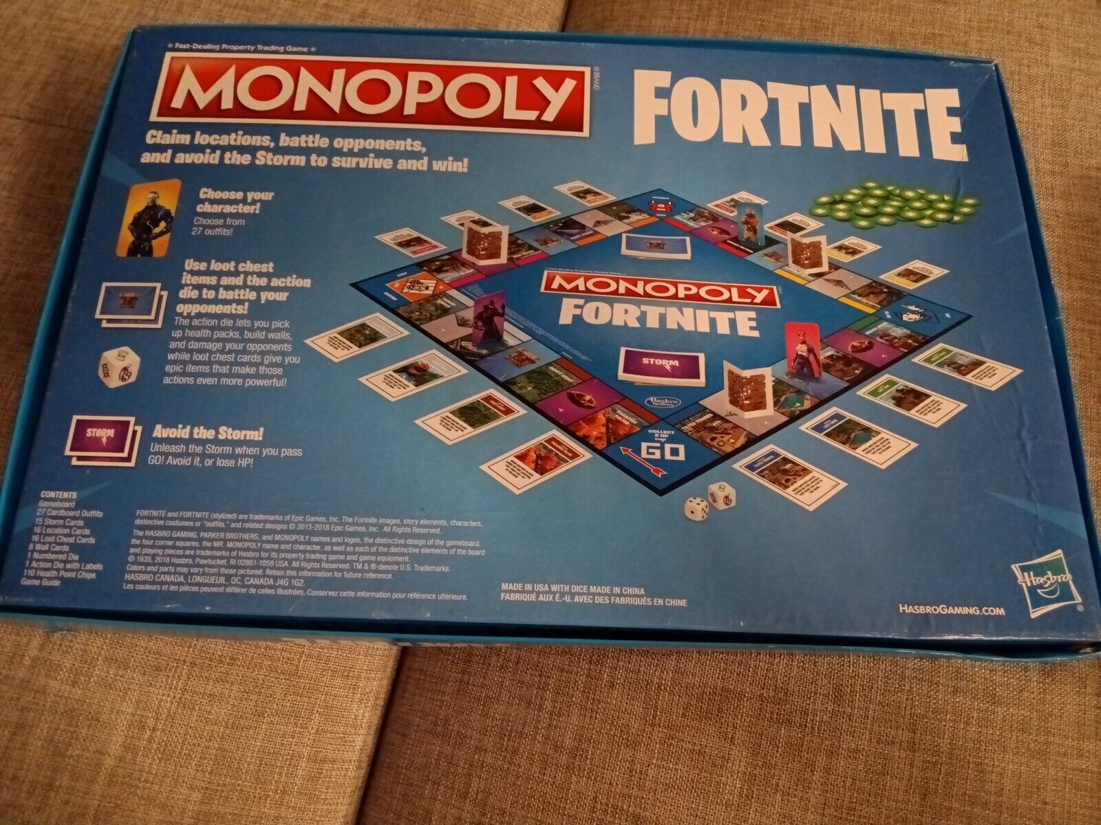 MONOPOLY FORTNITE GAME BOARD 27 NEW CHARACTERS FACTORY SEALED !!