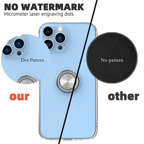 Clear Crystal TPU Case Cover +Ring Kickstand Holder For iPhone 14 13 12 11 XS 78 - Picture 11 of 16