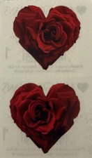 RED ROSE HEART Photoessence Stickers(2pc)Mrs. Grossman's •Valentine’s day•Love•