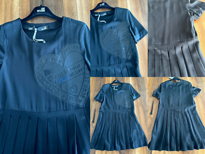 MOSCHINO LOVE HEART midi dress graduation cocktail dress evening dress sundress New XS