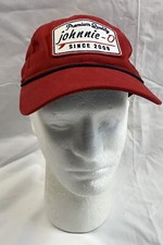 Johnnie-O Surf Baseball Hat Mens Red Snapback Cotton West Coast Prep