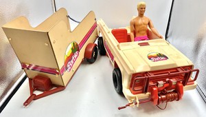 barbie jeep with horse trailer