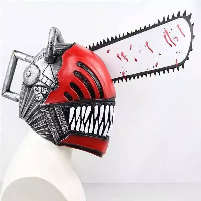 Chainsaw Man Cosplay Latex mask Headgear Rubber Denji Full head Helmets Cos  prop