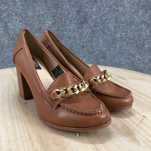 Jones New York Heels Womens 5.5 M Cyri Casual Slip On Moc Toe Loafer Pumps Brown - 第 19/21 張圖片