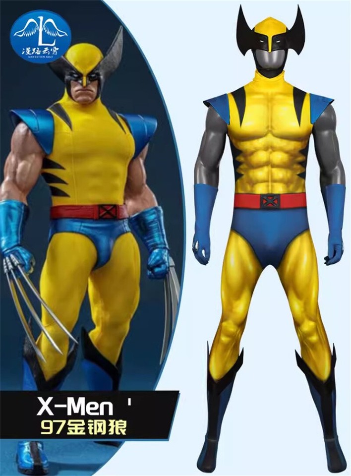 Anime X-Men '97 Wolverine Disfraz Juegos con disfraces Hombres Mono Body Traje Halloween