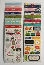 Pebbles Scrapbook Accent, Icon, Phase Stickers-Variations Available-U Choose