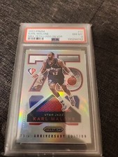2021  Nba prizm Karl Malone NBA 75th Anniversary logo silver Ssp Case Hit Hobby 