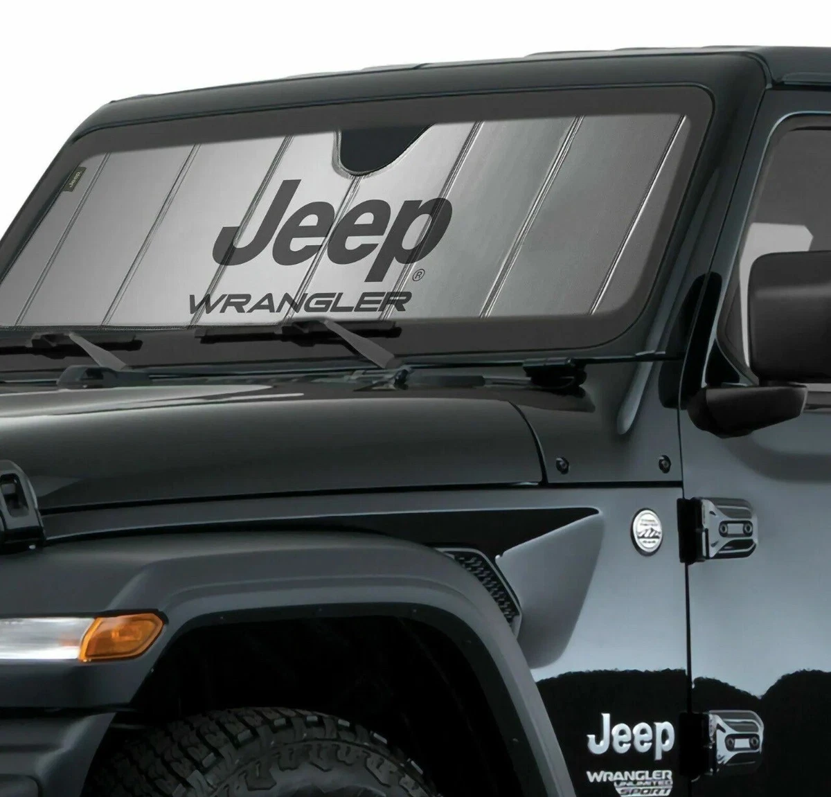 Ruiya Compatibile con Jeep Wrangler JL 2018-2025 | Gladiator JT 2020-2025 Parasole Per Parabrezza, Copertura parabrezza Protezione Solare Parasole Auto Parabrezza Wrangler Copri Parabrezza Auto