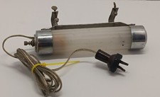 VINTAGE HEADBOARD LIGHT LAMP BED NIGHT ART DECO WORKING BULLET FROSTED GLASS 9"