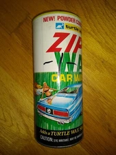 VINTAGE TURTLE WAX ZIP WAX CAR WASH POWDER CONCENTRATE CARDBOARD CONTAINER GREAT