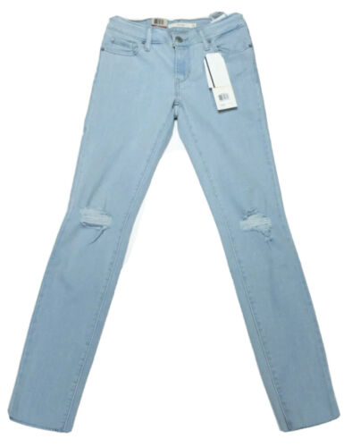 Levi's 711 Skinny Light Blue Jeans -Mid Rise Slim Through Hip And Thigh:  W25 L32 191291554140 | eBay